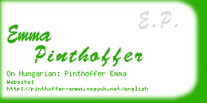 emma pinthoffer business card